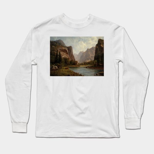 Gates of the Yosemite by Albert Bierstadt Long Sleeve T-Shirt by Classic Art Stall